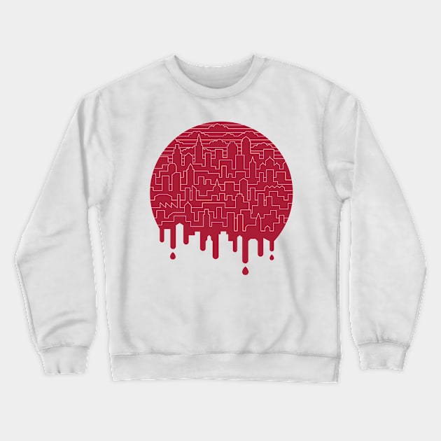 Painted Red Crewneck Sweatshirt by Thepapercrane